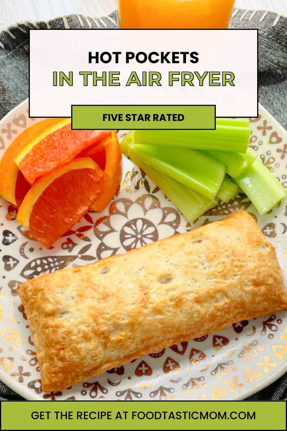 Air Fryer Hot Pockets are far superior to those heated up in the microwave, with a very crispy crust, it's the perfect quick lunch. via @foodtasticmom