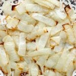air fryer sautéed onions plated