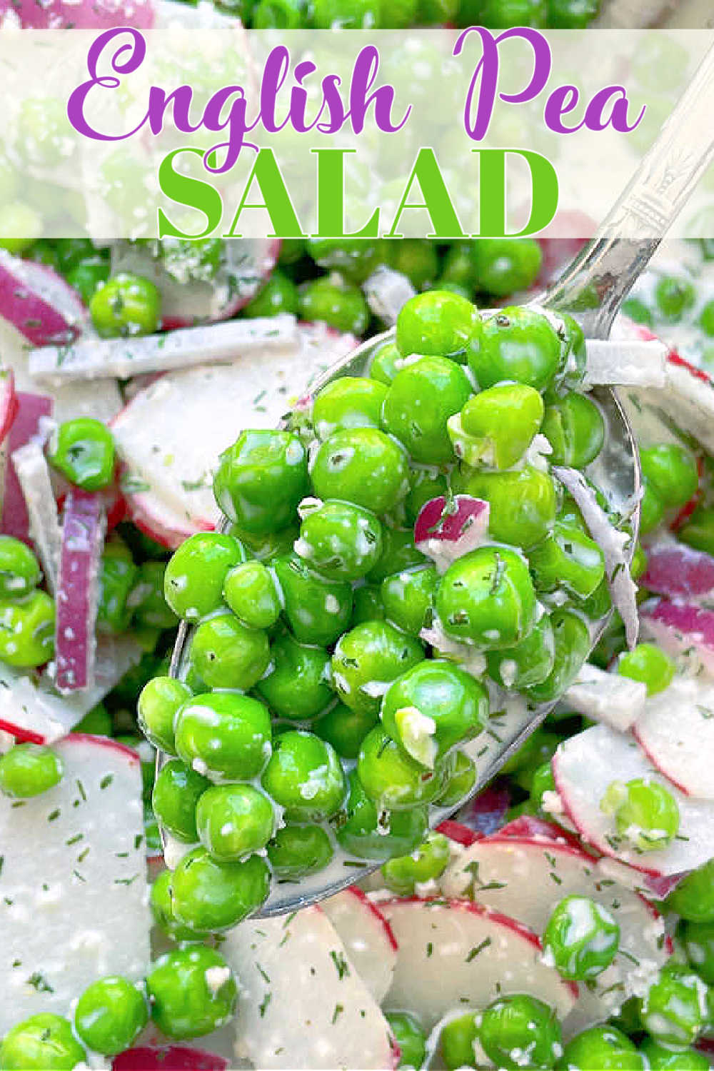 English Pea Salad | Foodtastic Mom #englishpeasalad #pearecipes #saladrecipes via @foodtasticmom