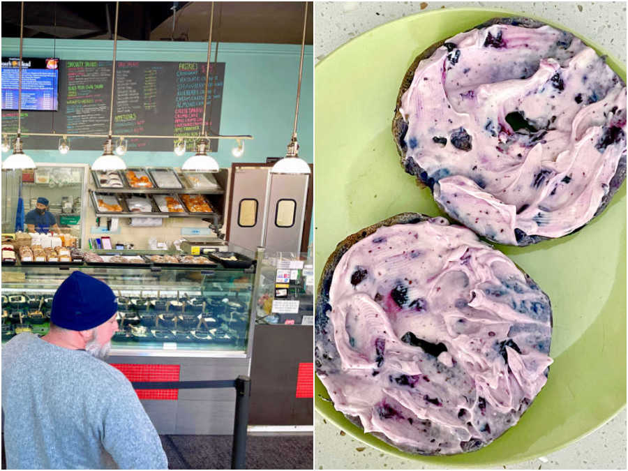 Bergen Bagels blueberry bagel