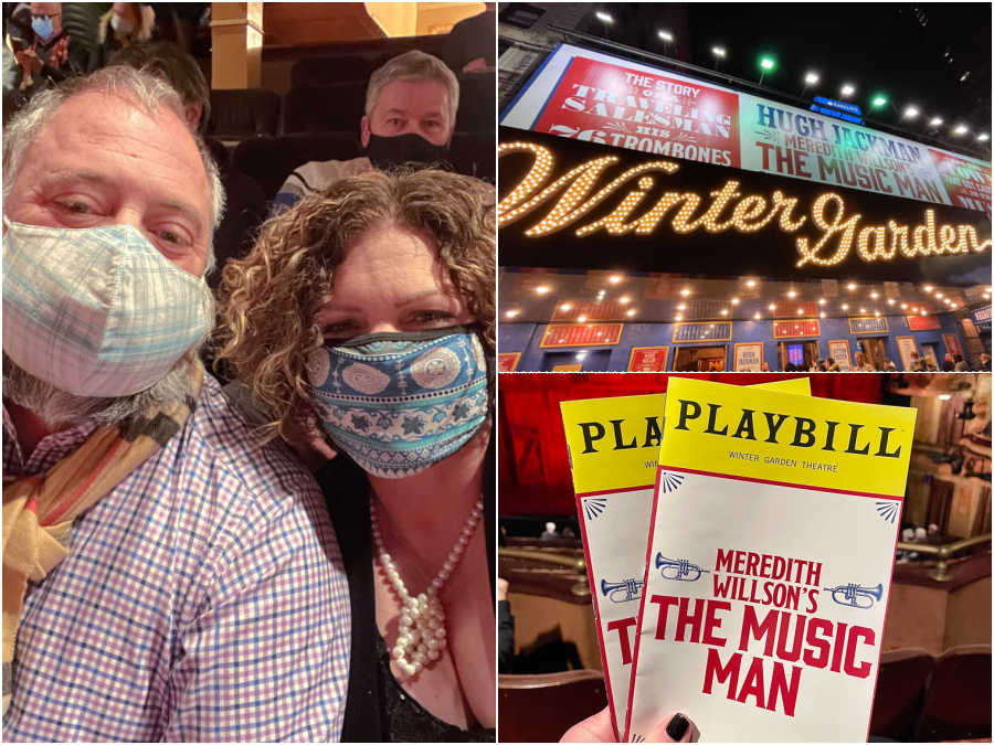winter garden theater for the music man with Hugh Jackman and Sutton Foster