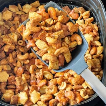 Air Fryer Chex Mix | Foodtastic Mom #airfryerchexmix #airfryerrecipes #chexmix #snackrecipes