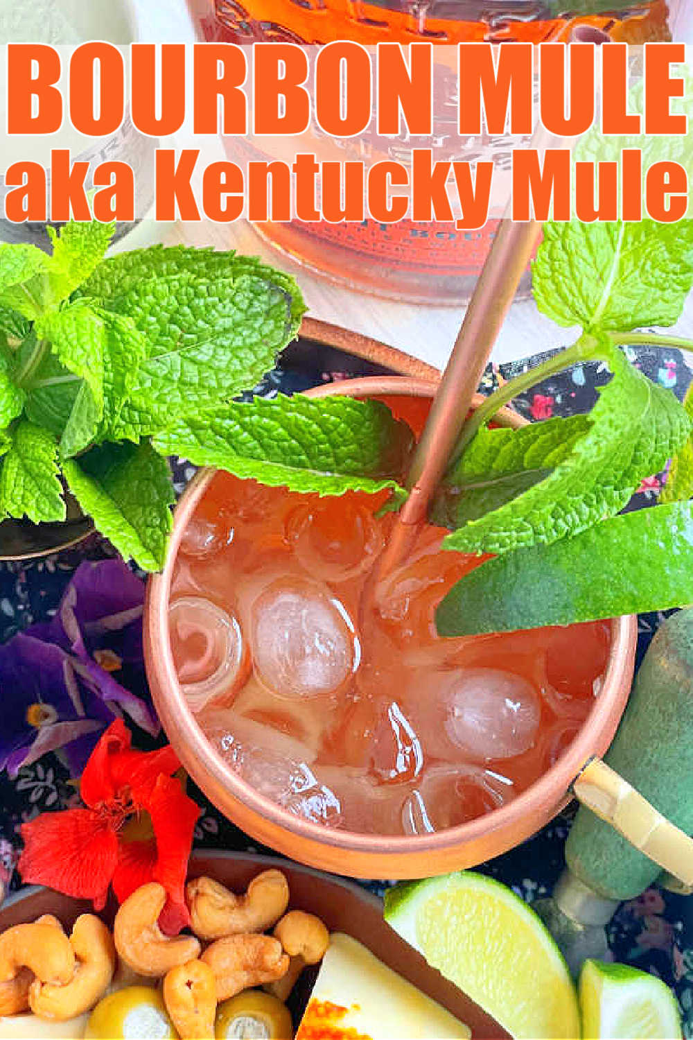 Bourbon Mule | Foodtastic Mom #bourbonrecipes #bourbonmule #kentuckymule #cocktailrecipes via @foodtasticmom