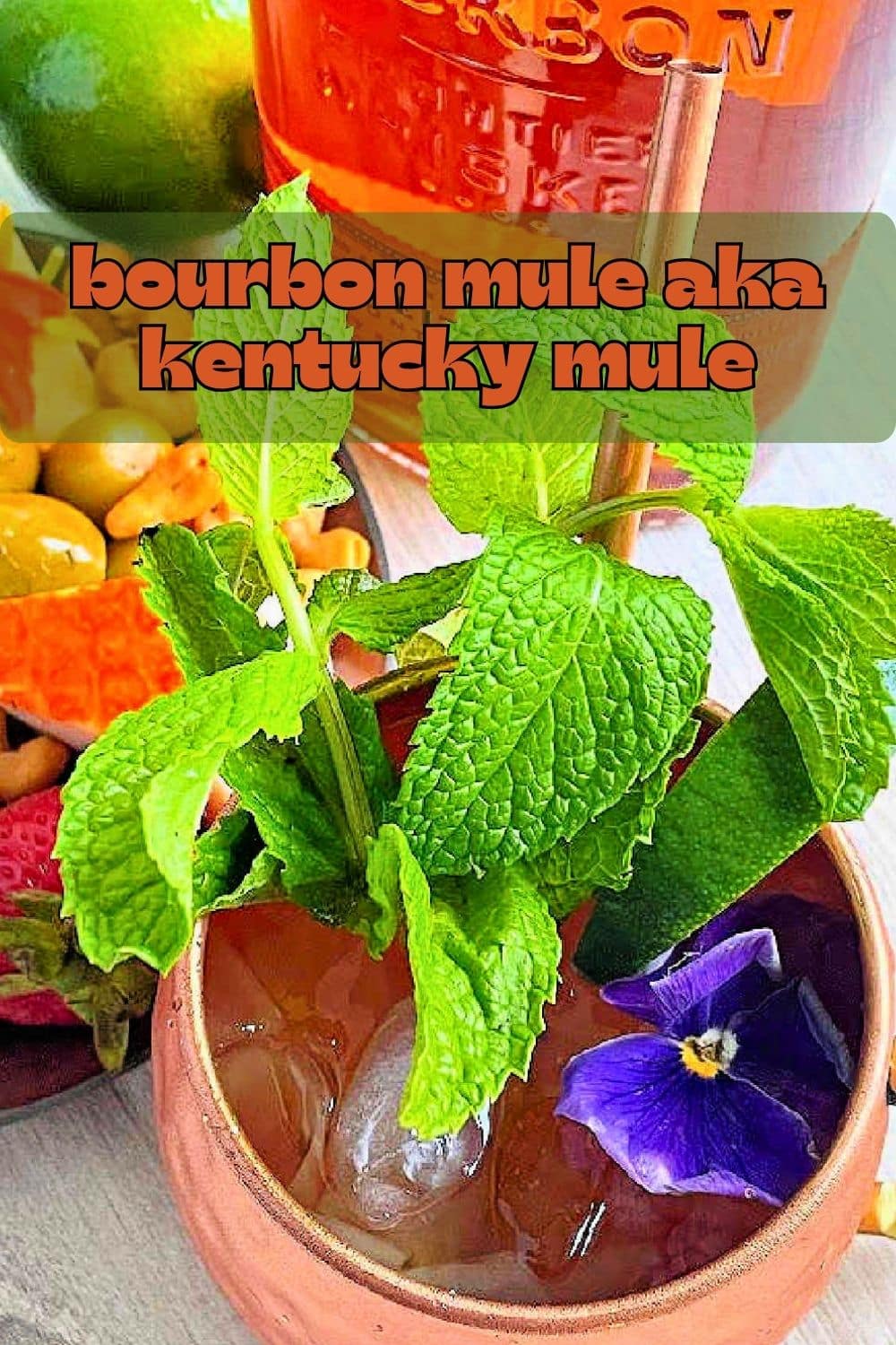 A Bourbon Mule is a cold and refreshing classic cocktail. It's made with Kentucky bourbon, ginger beer and fresh lime juice. via @foodtasticmom