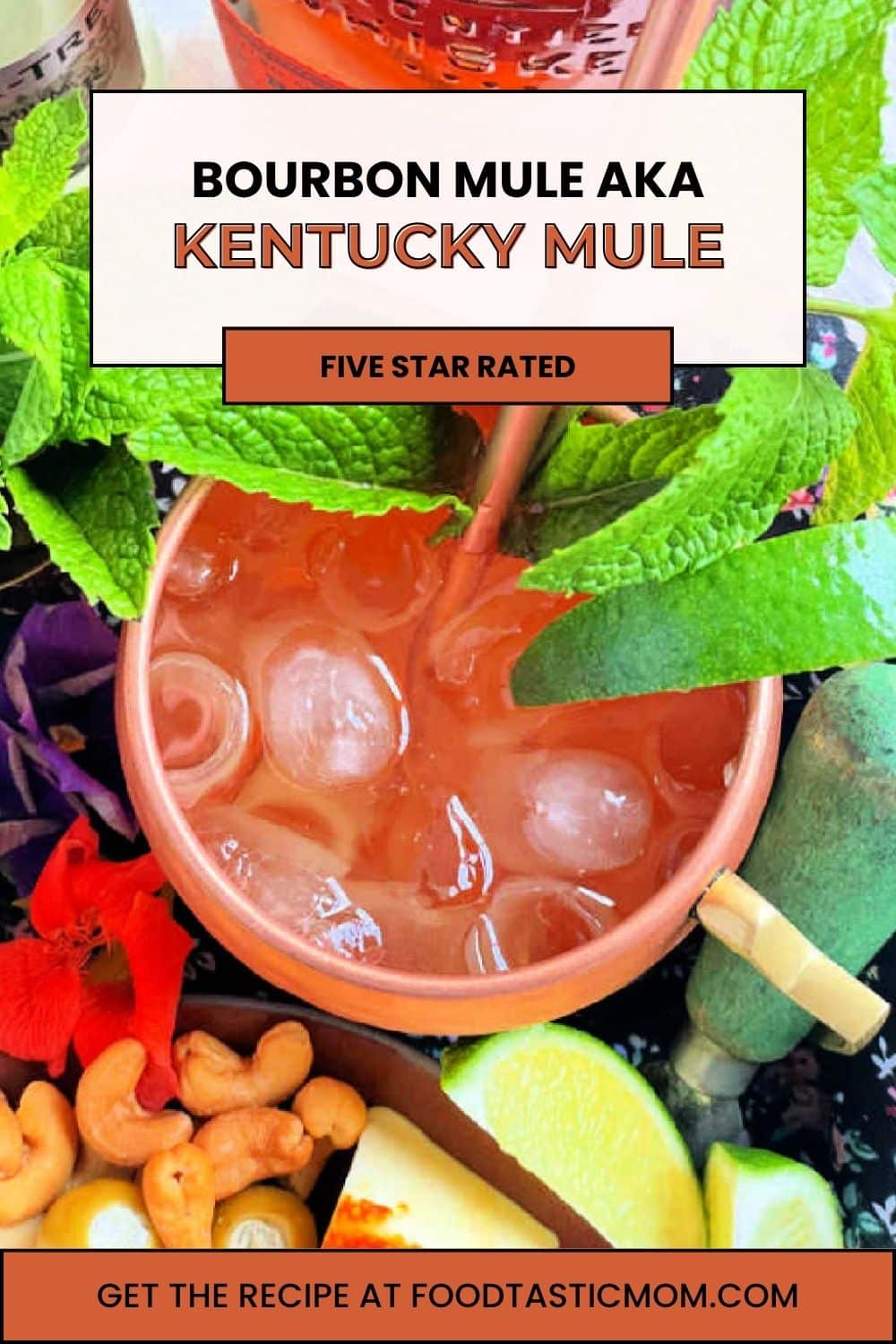 A Bourbon Mule is a cold and refreshing classic cocktail. It's made with Kentucky bourbon, ginger beer and fresh lime juice. via @foodtasticmom