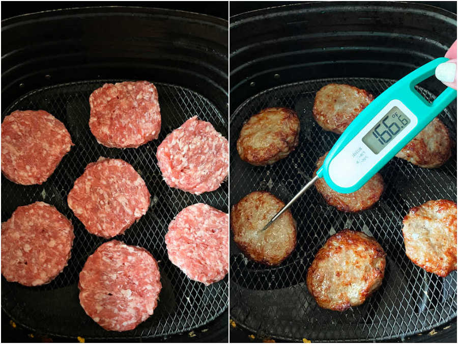 how to cook raw breakfast sausage patties in the air fryer