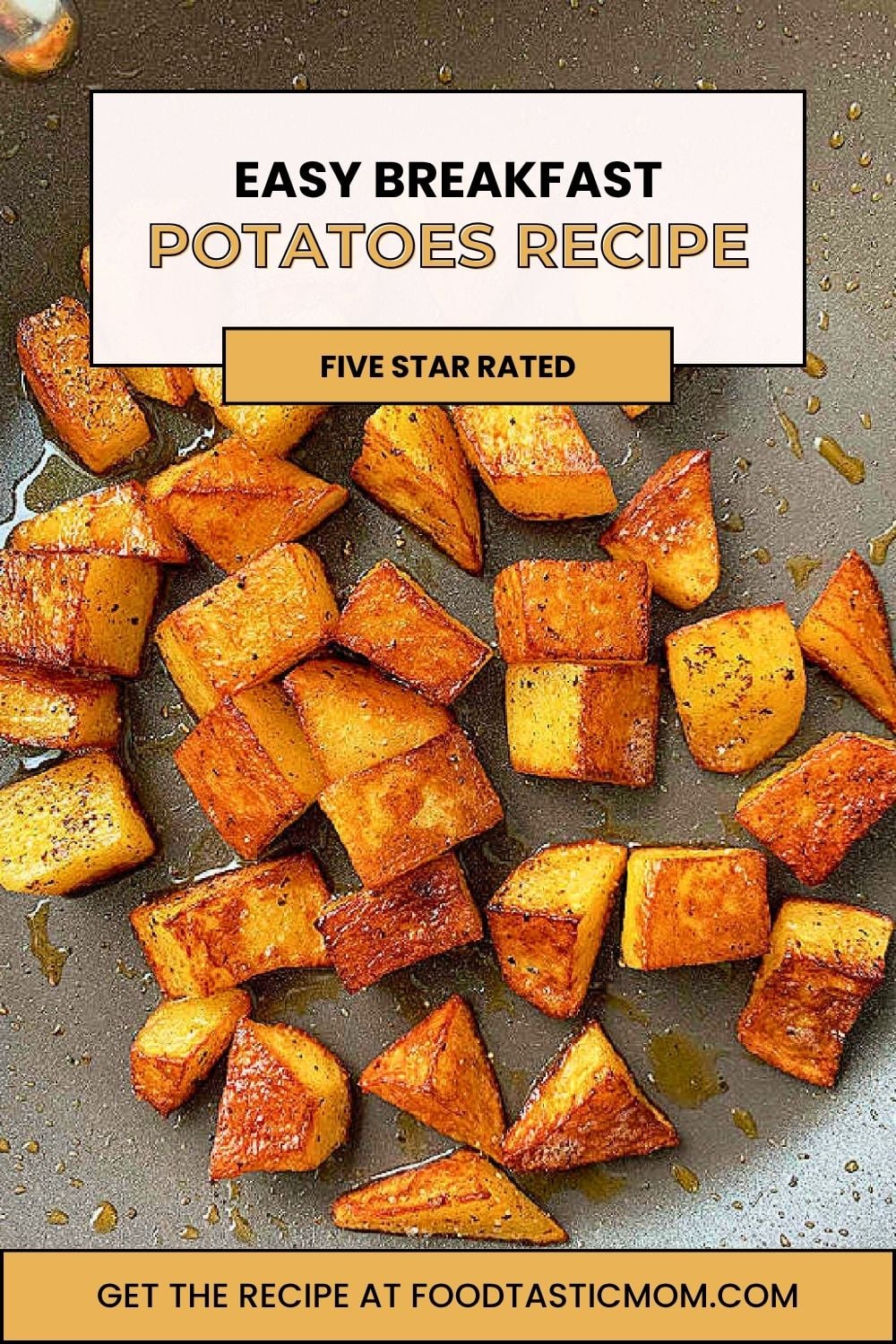 These easy breakfast potatoes are perfectly crisp on the outside and tender on the inside thanks to help from the microwave. via @foodtasticmom