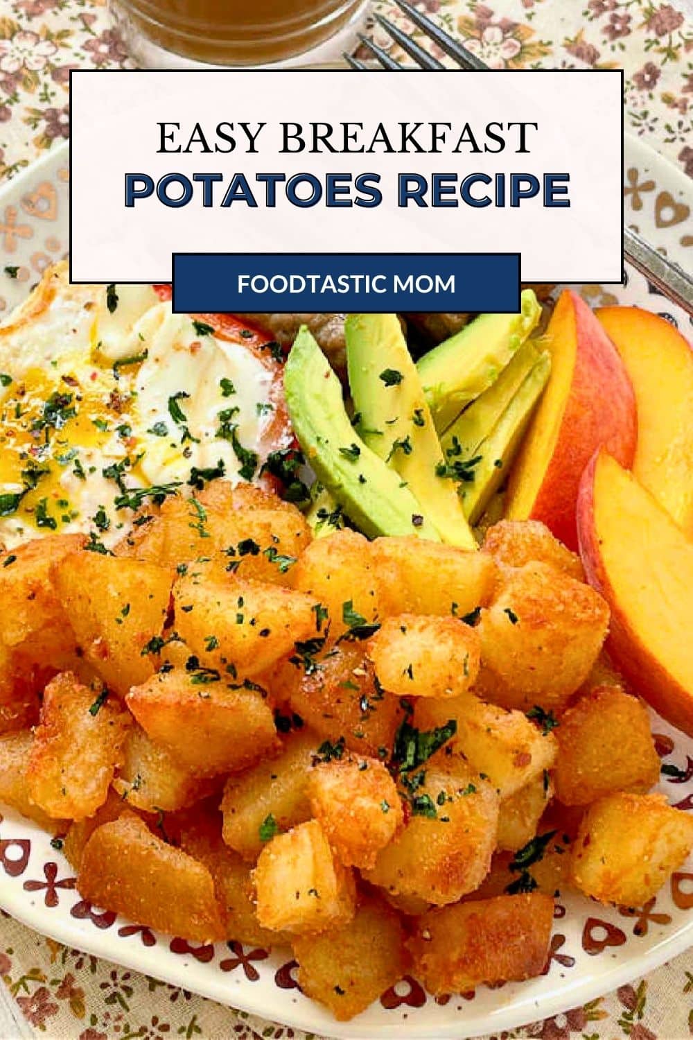 These easy breakfast potatoes are perfectly crisp on the outside and tender on the inside thanks to help from the microwave. via @foodtasticmom