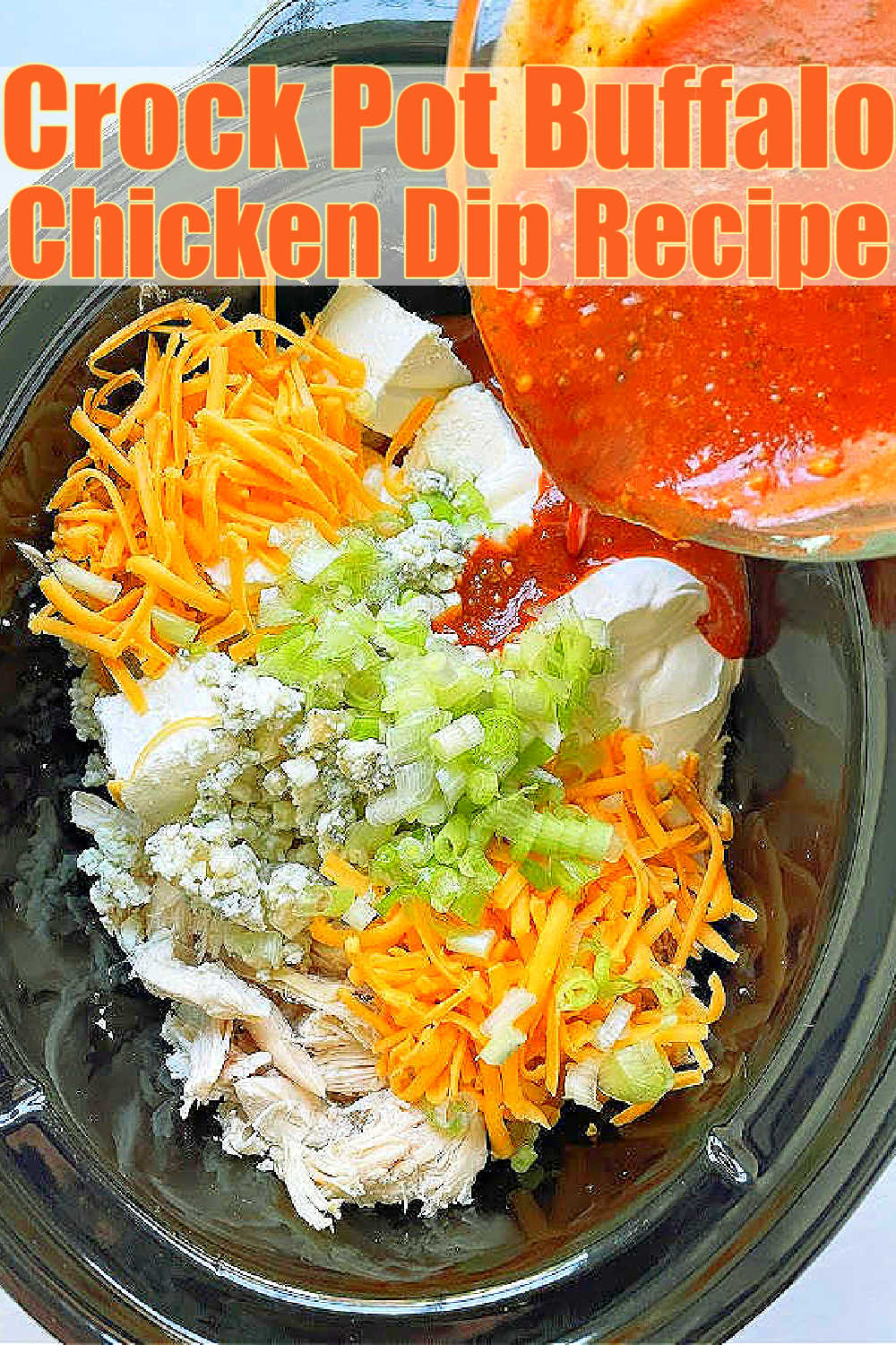 Crock Pot Buffalo Chicken Dip | Foodtastic Mom #crockpotrecipes #buffalochickendip