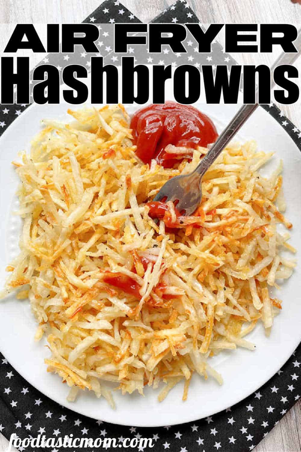 Air Fryer Hashbrowns | Foodtastic Mom #airfryerrecipes #airfryerhashbrowns via @foodtasticmom