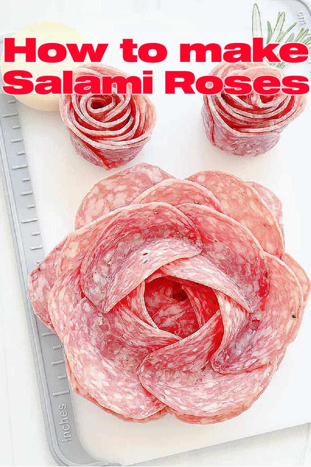 How to Make a Salami Rose | Foodtastic Mom #salamirose #charcuterie #entertaining via @foodtasticmom