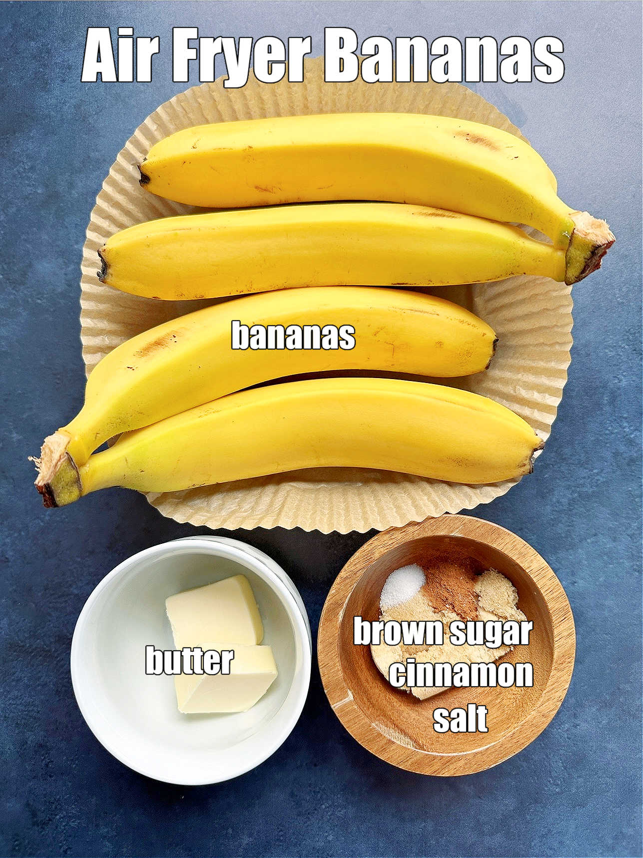 ingredients for making air fryer bananas
