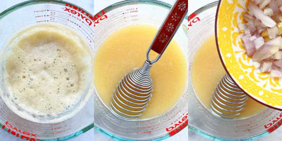 showing how to make the microwave roux for the curry sauce