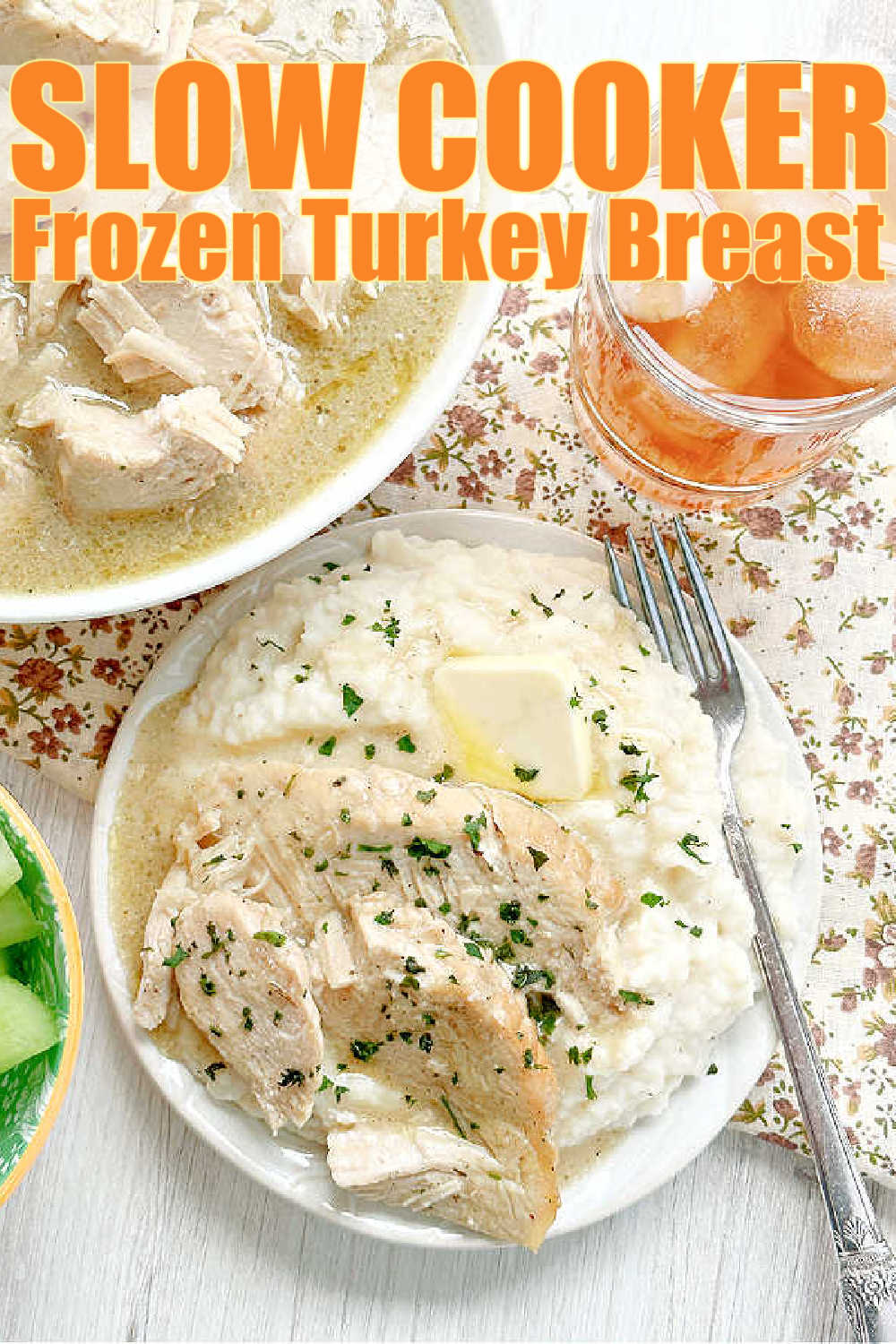 Learn how to cook a turkey breast from frozen in your Crock Pot, complete with delicious gravy made with my microwave roux. via @foodtasticmom