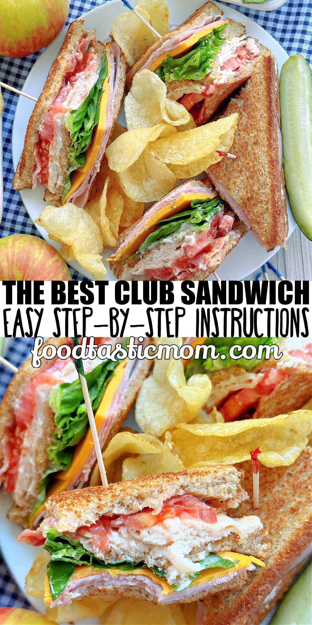 A classic club sandwich recipe with easy step by step instructions. Tarragon mayonnaise and buttery toast make this club sandwich the best. via @foodtasticmom