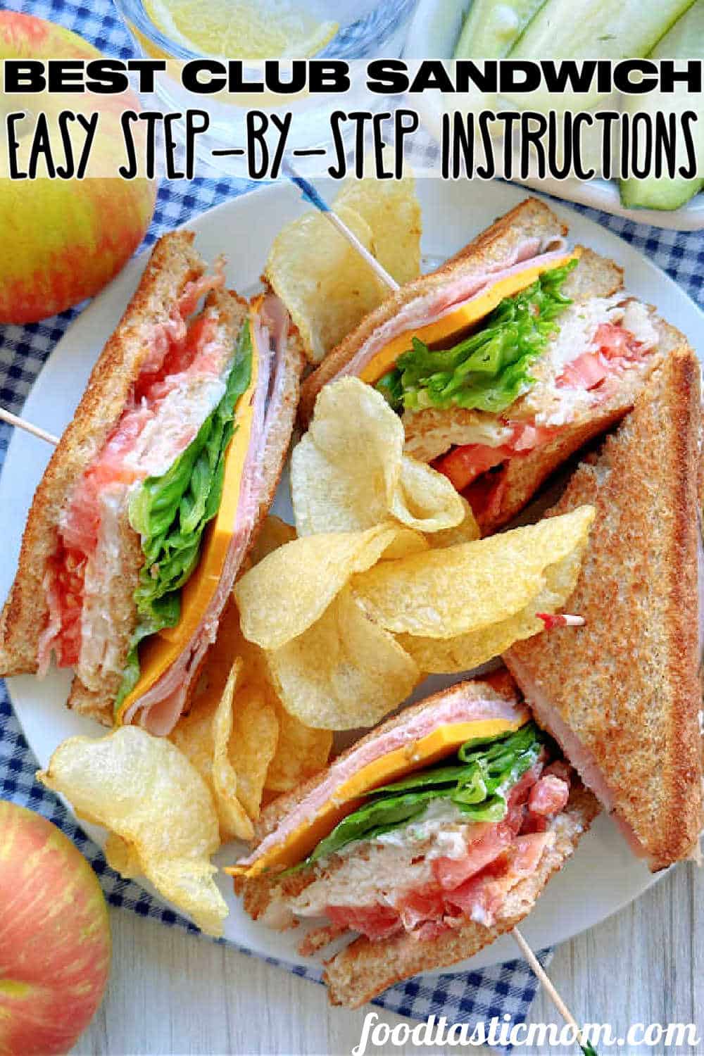 A classic club sandwich recipe with easy step by step instructions. Tarragon mayonnaise and buttery toast make this club sandwich the best. via @foodtasticmom