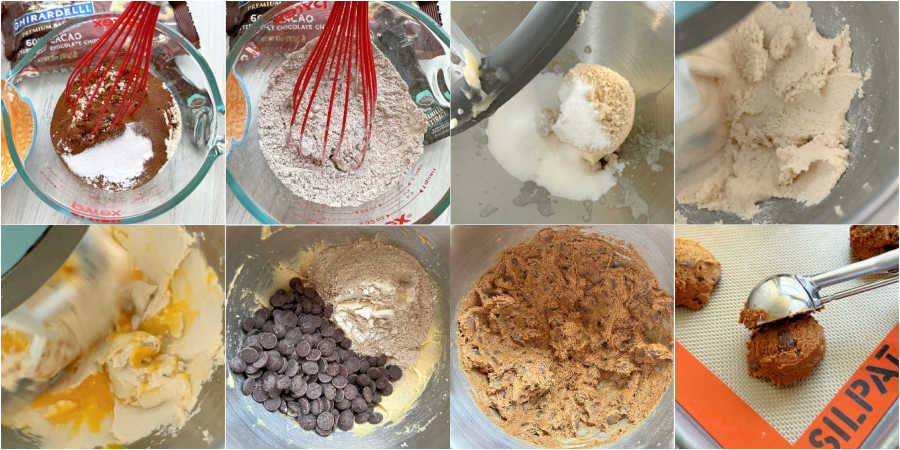 step by step photos of how to make espresso cookies