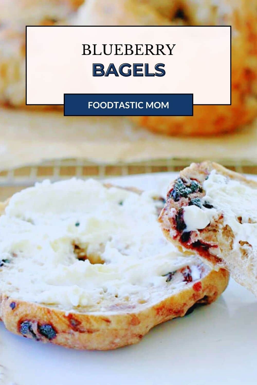 These Blueberry Bagels are a terrific weekend baking project. Bread and oat flours plus dried blueberries combine for dough that's easy to handle. via @foodtasticmom