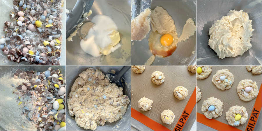 step by step photos for how to make mini egg cookies