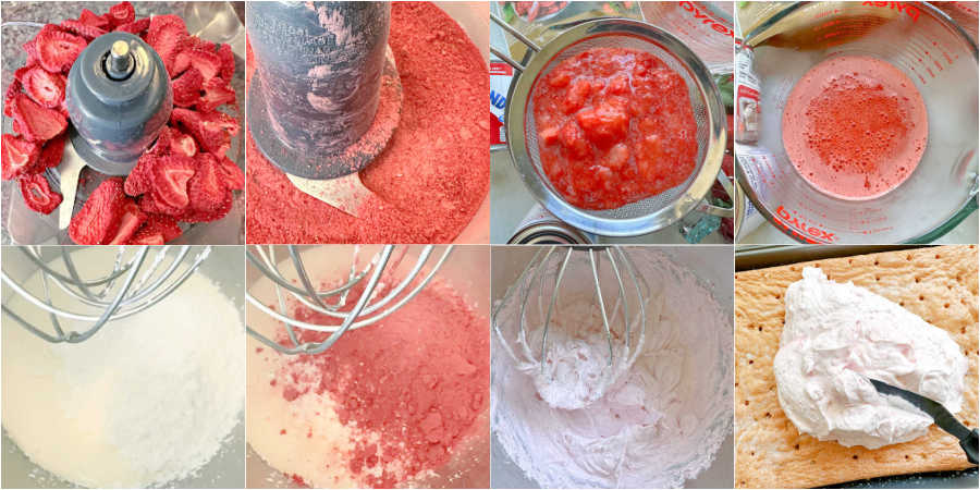 step by step photos for how to make strawberry tres leches cake
