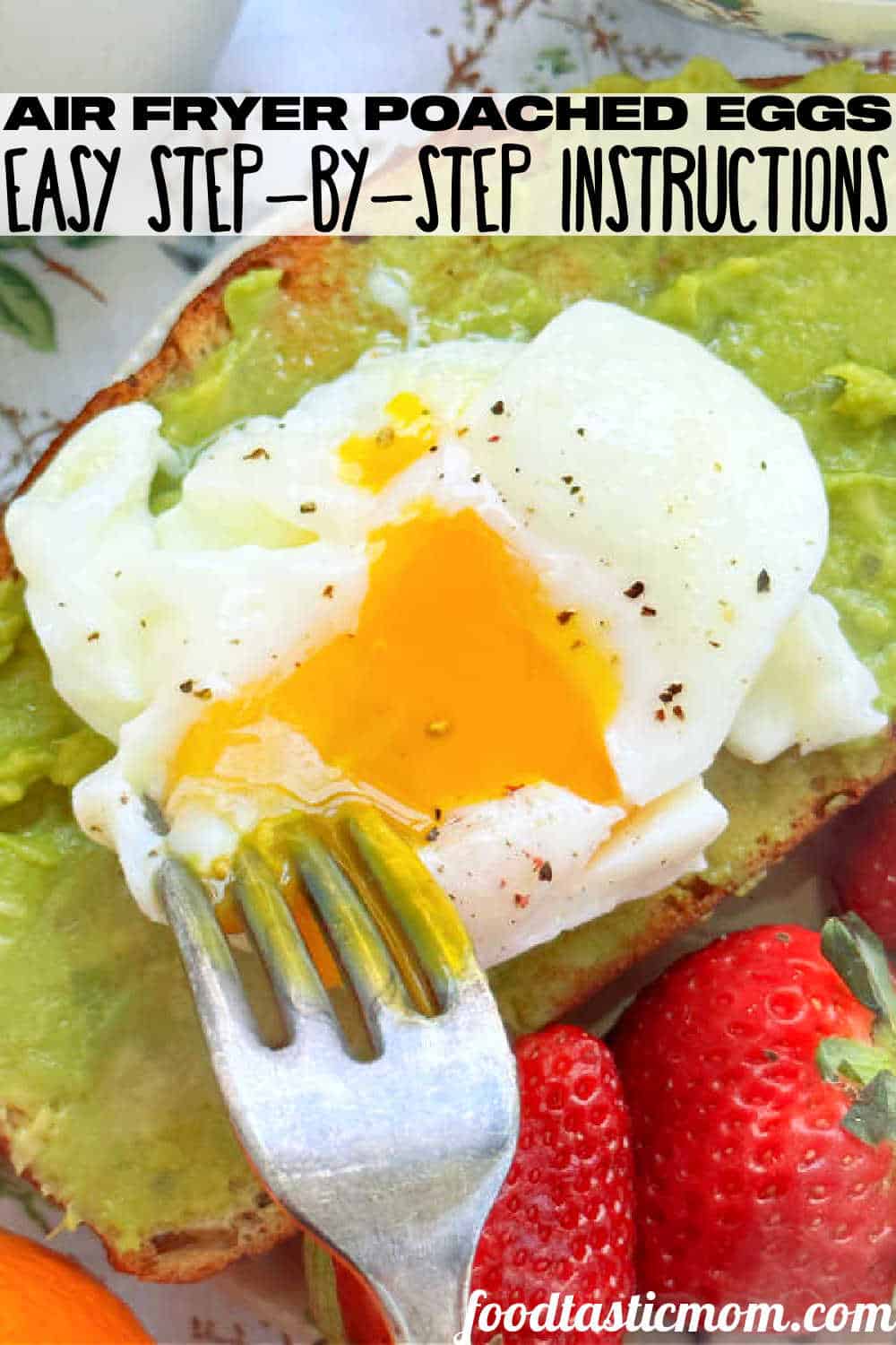 Air Fryer Poached Eggs are a fuss free method for fixing perfectly poached eggs for a quick breakfast any morning of the week. via @foodtasticmom