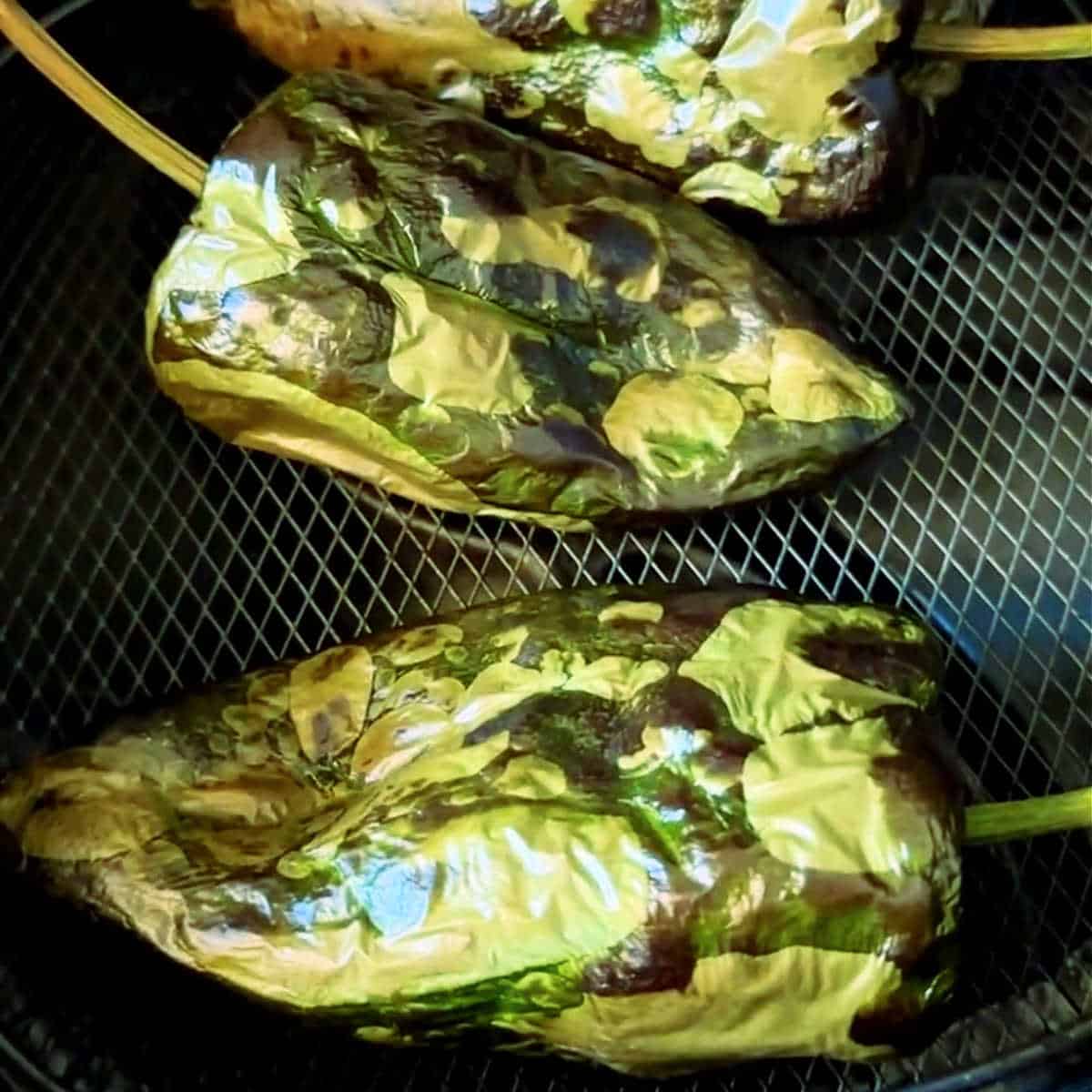 Air Fryer Roasted Poblano Peppers Foodtastic Mom