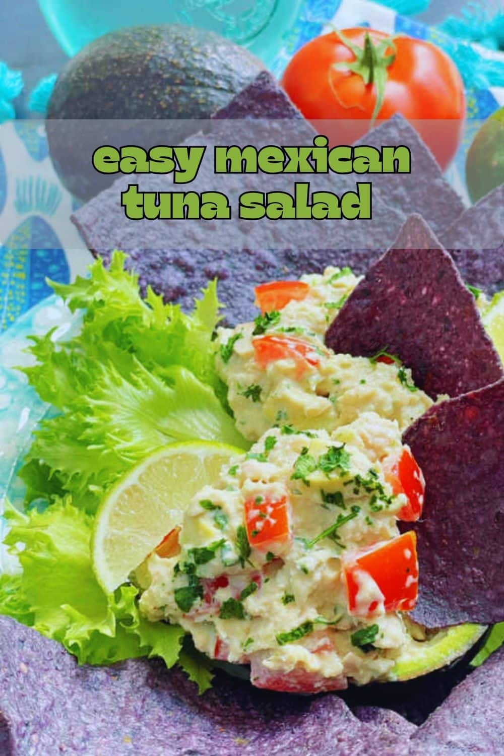 Mexican Tuna Salad spices up a classic, for a high-protein lunch or snack. Tomatoes, avocado, taco sauce, sour cream and lime juice help make this salad a hit. via @foodtasticmom