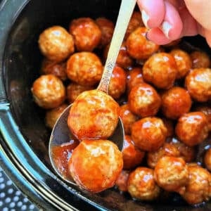 frozen meatballs cooked in the crockpot