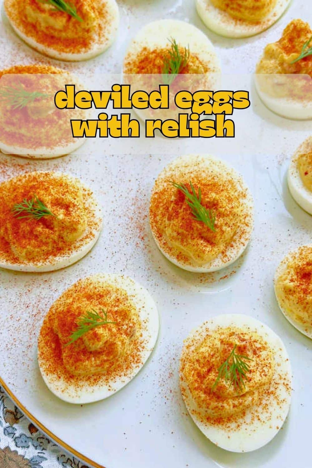 Flavor these Deviled Eggs with your favorite type of relish - sweet or dill pickle, red pepper or even chutney. Plus a fool-proof way for hard boiling eggs. via @foodtasticmom