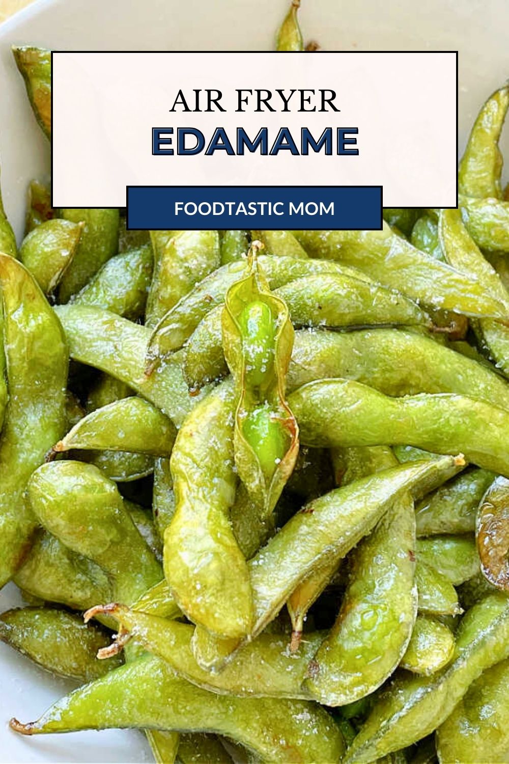 Air Fryer Edamame is a healthy and delicious snack that is ready in just a few minutes and as simple as opening a frozen bag of soy beans. via @foodtasticmom