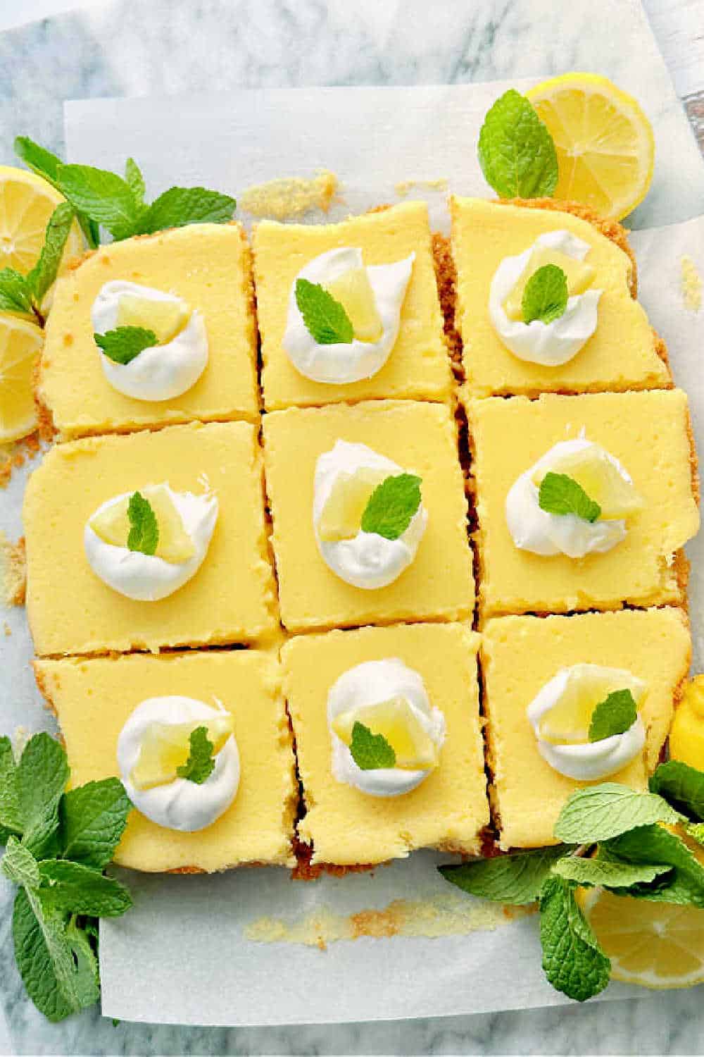 These 7 ingredient Lemon Bars with Graham Cracker Crust are a truly impressive dessert that take very little effort to make. via @foodtasticmom