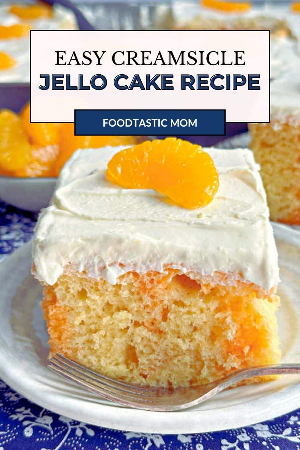 Jello cake is a vintage recipe that is a perfect dessert for family gatherings, sure to put a smile on everyone's face. A delicious cake that is so easy to make! via @foodtasticmom