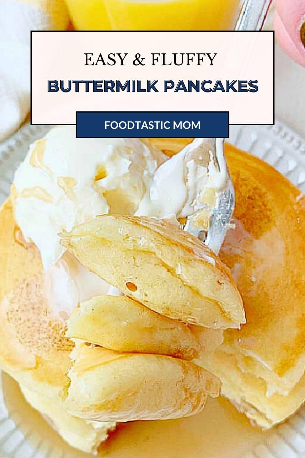 Full fat buttermilk and the correct ratio of ingredients are what you need to make The Best Buttermilk Pancakes. This post includes a video tutorial. via @foodtasticmom