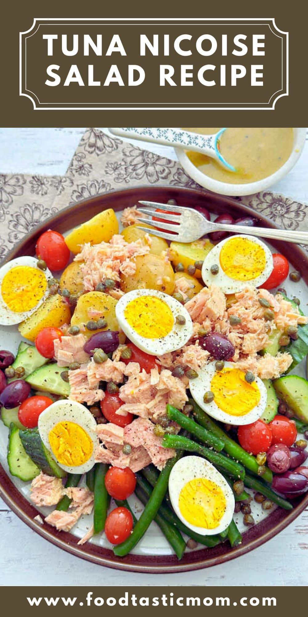 Discover secrets for streamlining the preparation and the best niçoise salad dressing for Tuna Nicoise Salad, a classic French salad. via @foodtasticmom