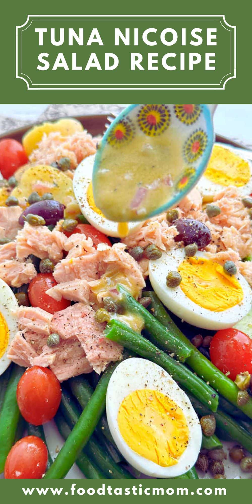 Discover secrets for streamlining the preparation and the best niçoise salad dressing for Tuna Nicoise Salad, a classic French salad. via @foodtasticmom