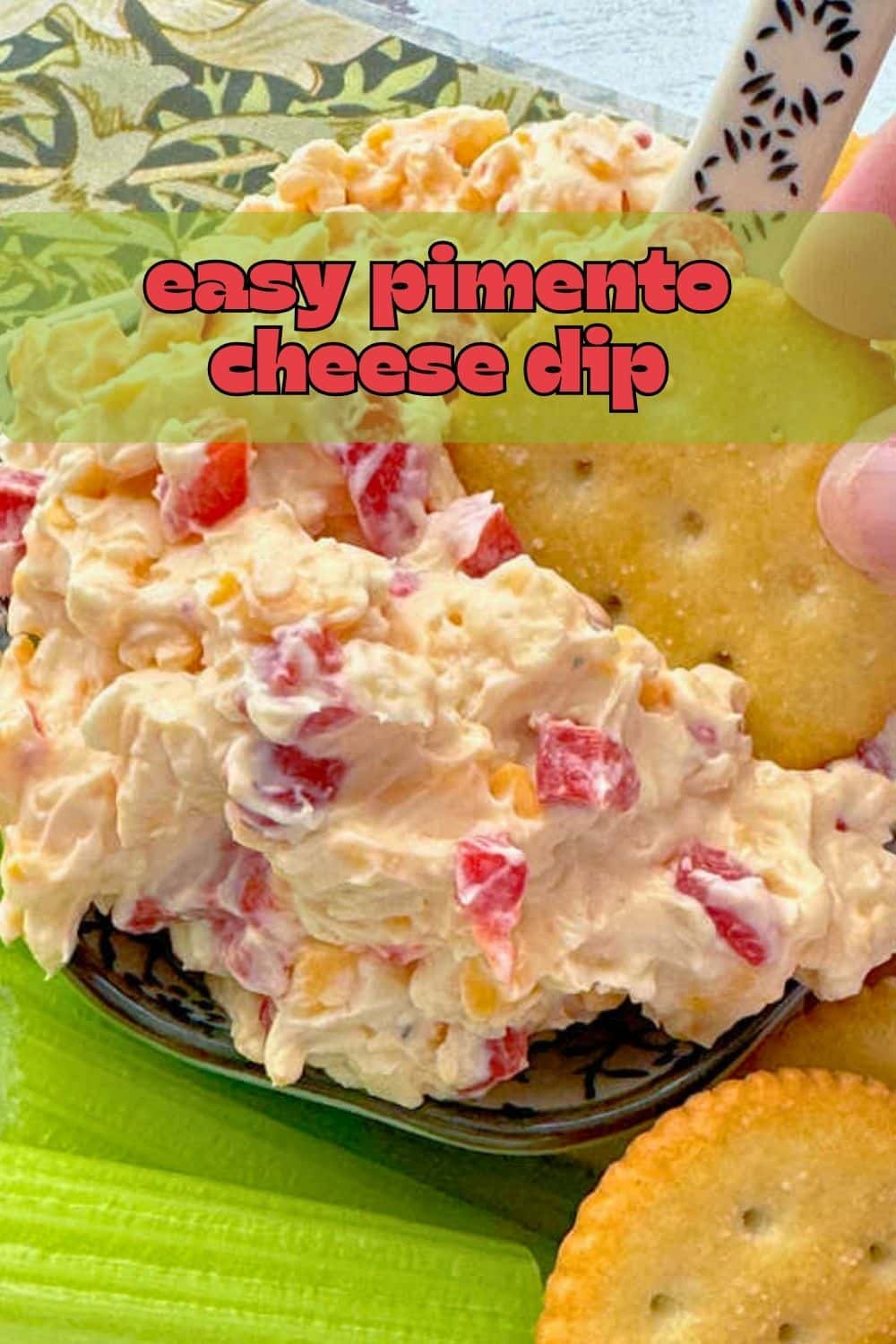 My homemade pimento cheese dip is a classic southern recipe with a twist (melting butter with fresh garlic) for truly the best pimento cheese. via @foodtasticmom