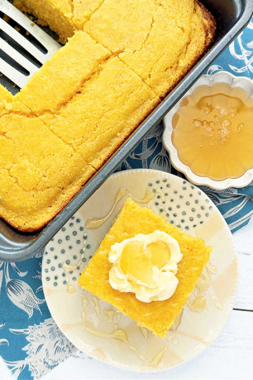 Honey Hush Cornbread is the original recipe from Dinosaur BBQ restaurant. It is hands down the best sweet cornbread I have ever made at home. via @foodtasticmom