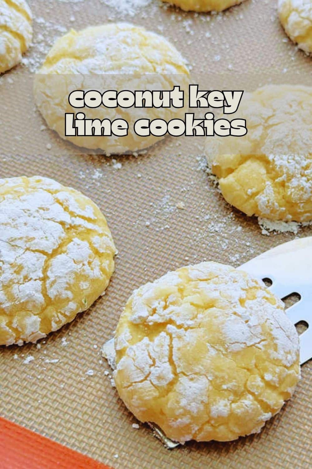 Coconut Key Lime Crinkle Cookies are bursting with key lime flavor with a hint of sweet coconut. Perfect for any time of year! via @foodtasticmom