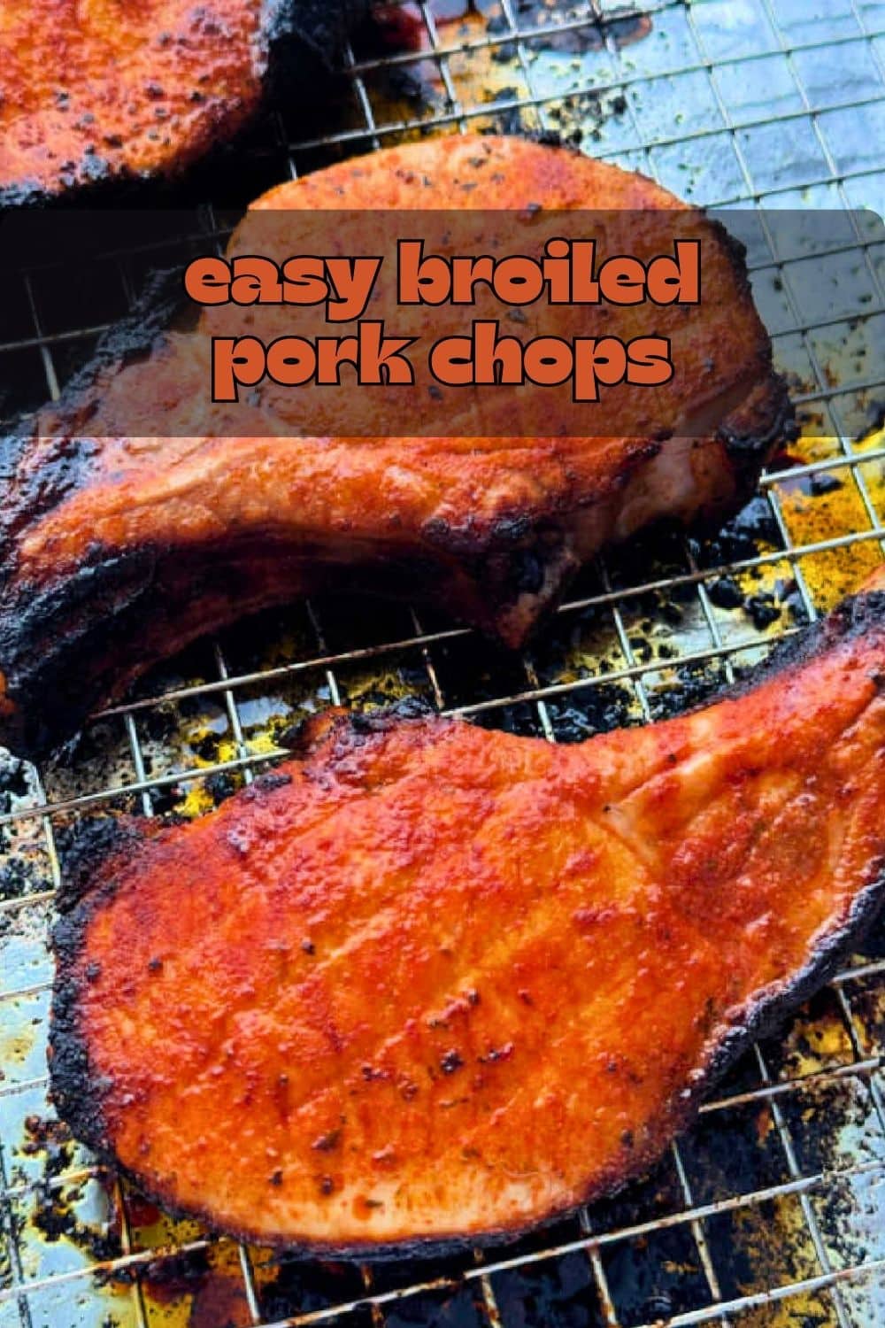 Broiled Pork Chops are tender and perfectly seasoned. They are a delicious and easy dinner your whole family will love. via @foodtasticmom