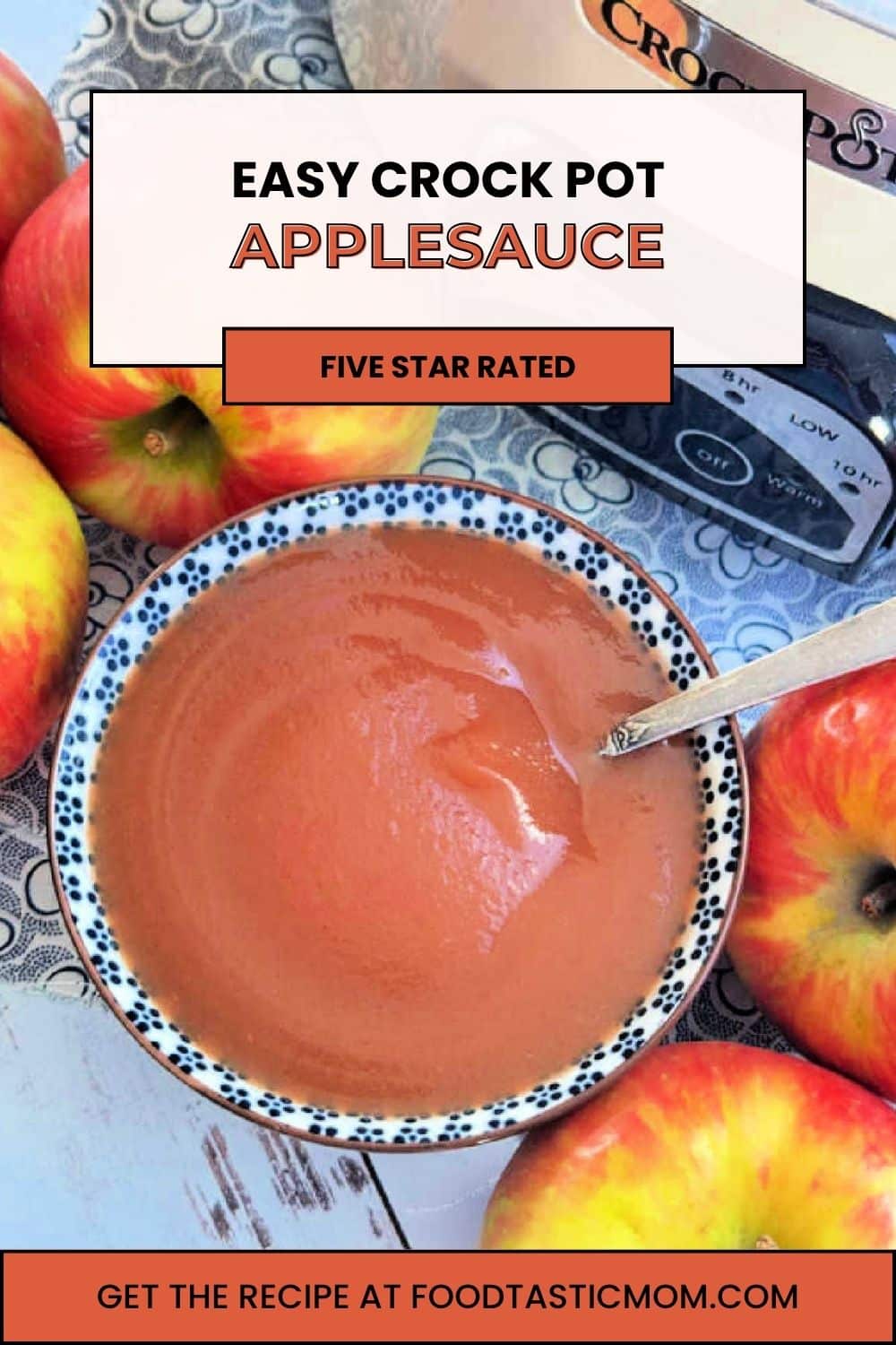 My recipe for Crockpot Applesauce is sweetened with just a bit of sugar, allowing the fall's best fresh apple flavor to shine through. via @foodtasticmom