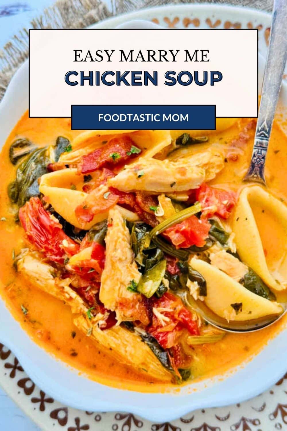 This outstanding Marry Me Chicken Soup recipe uses store-bought rotisserie chicken to create a perfect bowl of comfort and optimism. via @foodtasticmom
