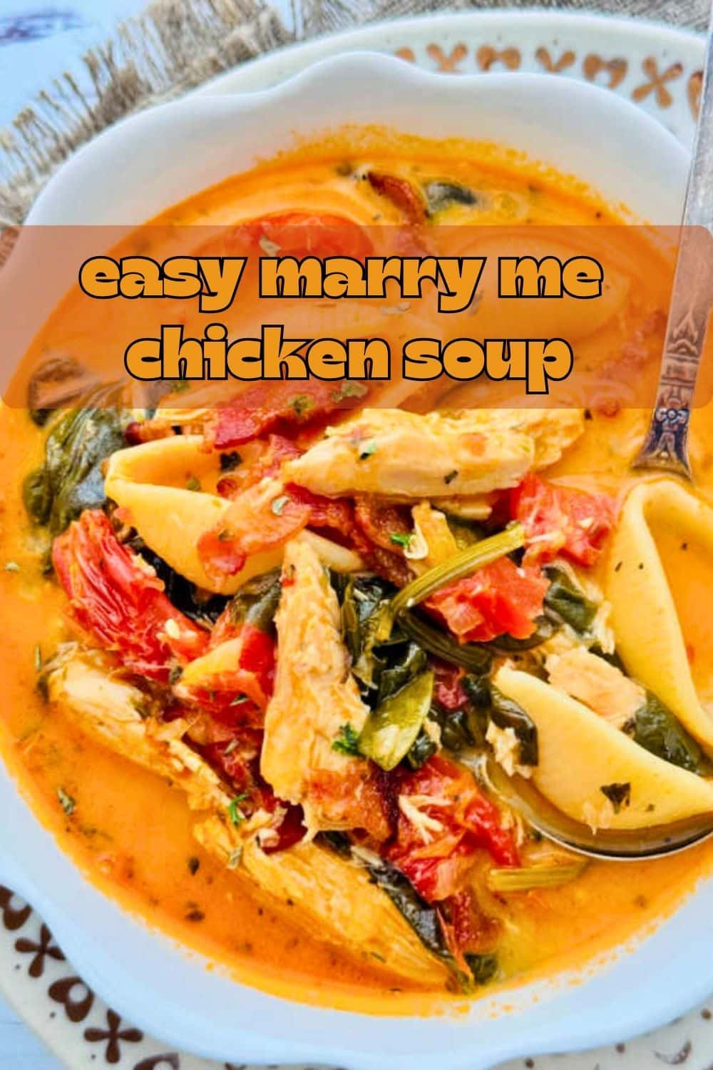 This outstanding Marry Me Chicken Soup recipe uses store-bought rotisserie chicken to create a perfect bowl of comfort and optimism. via @foodtasticmom