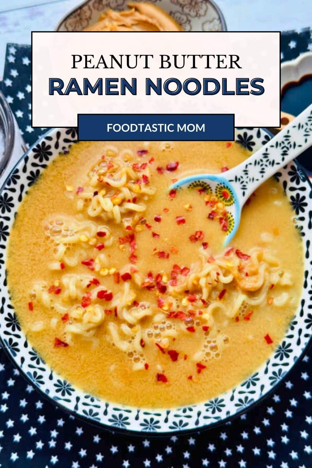 Turn economical instant ramen noodles into a delicious dish with a spicy peanut sauce made from a few simple ingredients. via @foodtasticmom