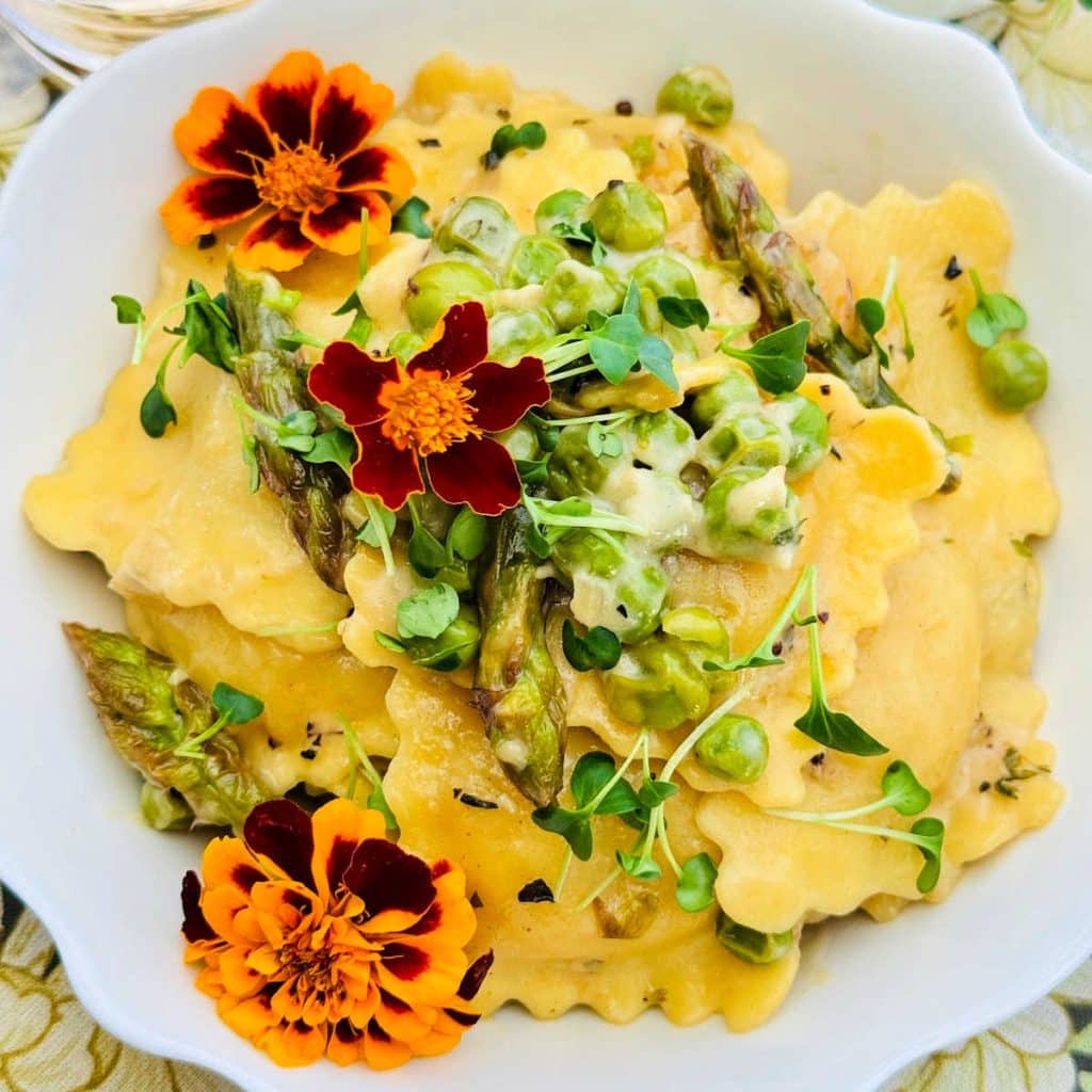 Spring Ravioli Recipe Images Easy and Creamy Cheese Ravioli Primavera Recipe - Foodtastic Mom