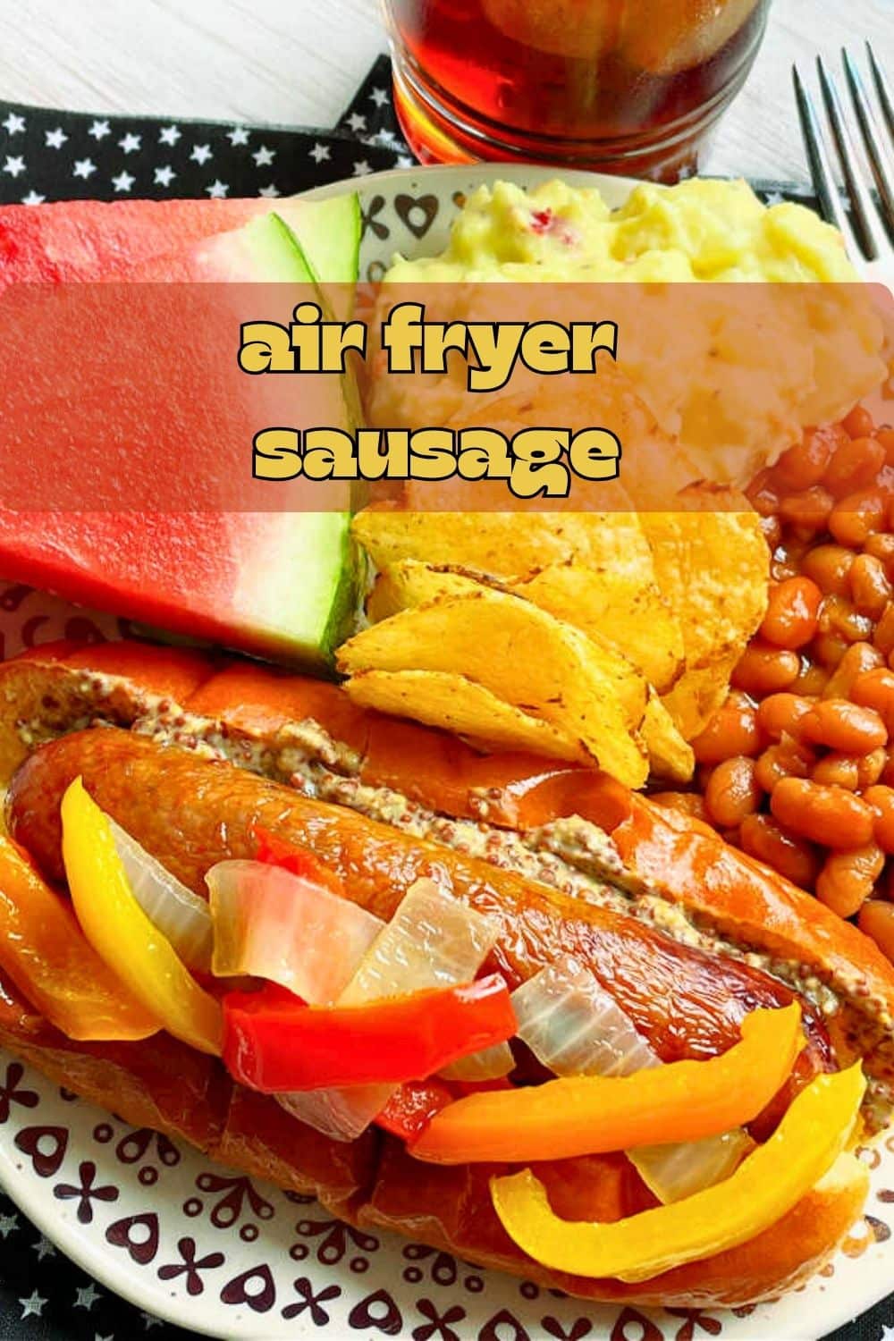 Enjoy easy Air Fryer Sausage for any occasion. Your air fryer is the best way to cook Bratwurst, Italian sausage or any other variety. via @foodtasticmom