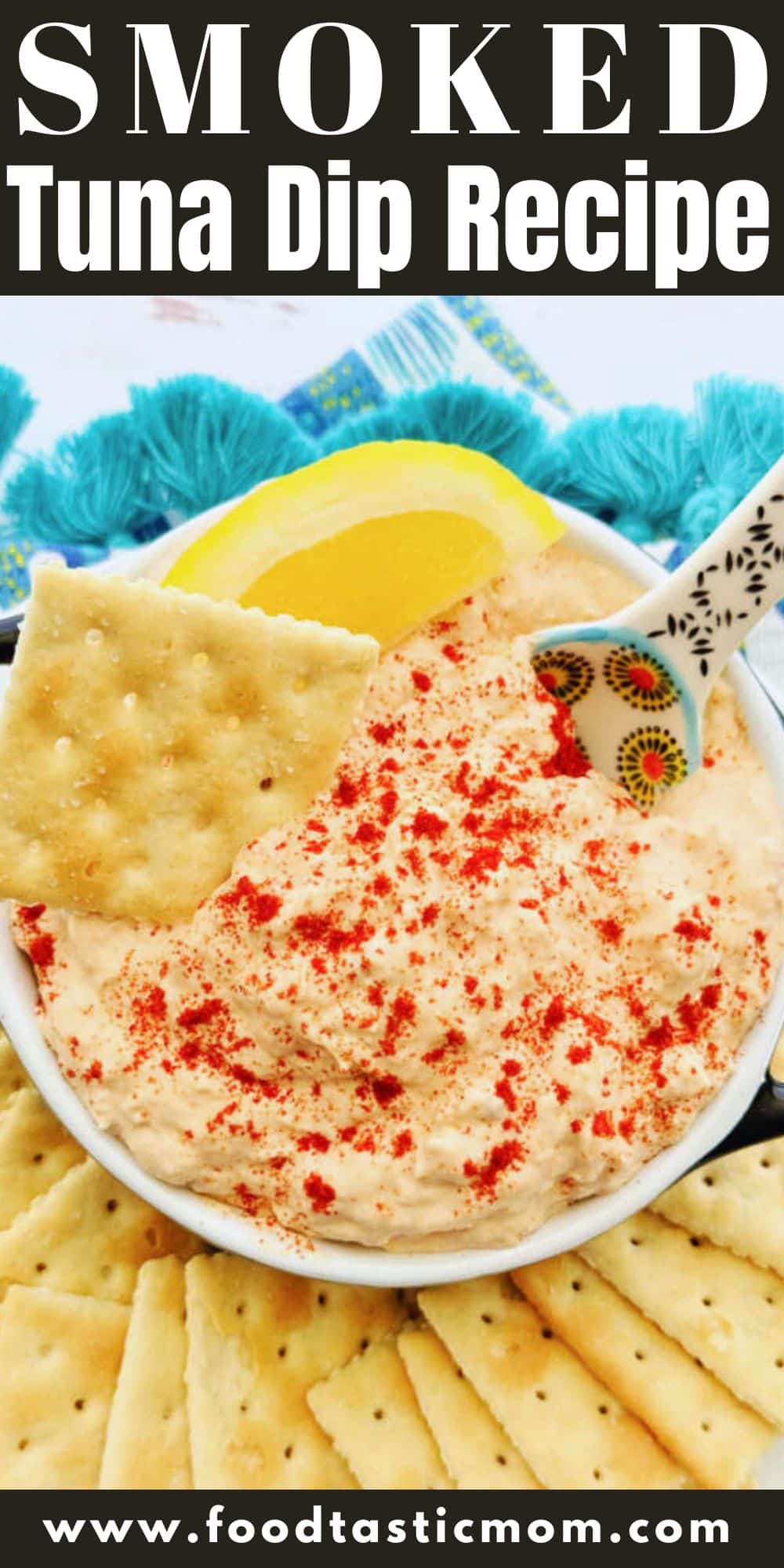 My smoked tuna dip recipe is quick to make and perfect for snacking by the pool. High in protein, it's a Florida summer favorite. via @foodtasticmom