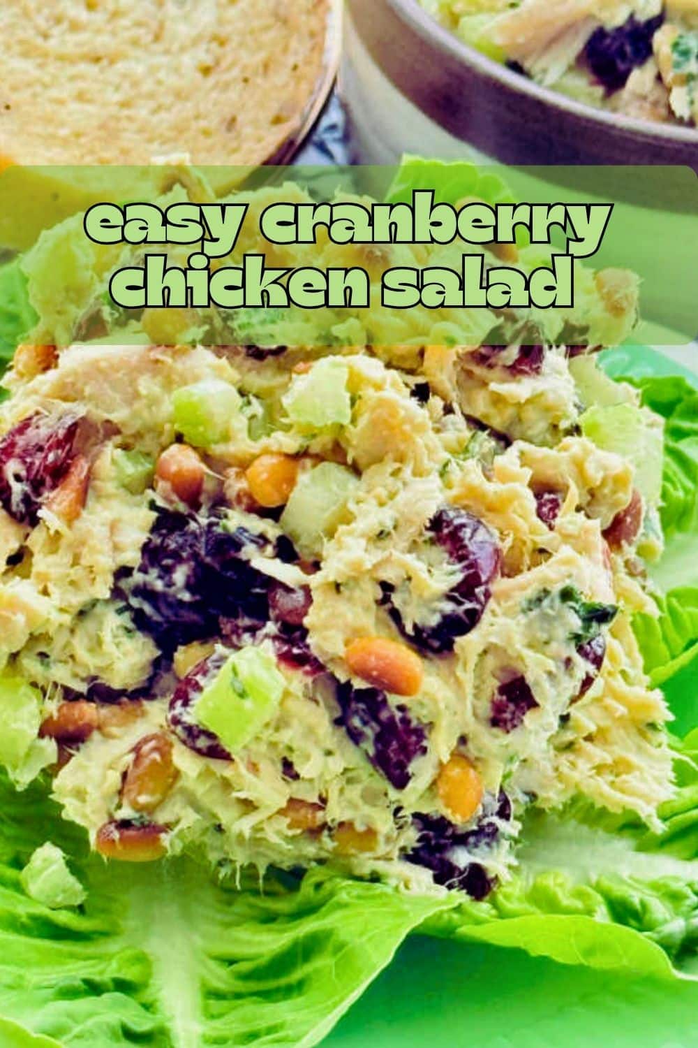 Perfect for meal prep this easy cranberry chicken salad recipe uses rotisserie chicken. Serve on a bed of lettuce or use it for sandwich filling. via @foodtasticmom