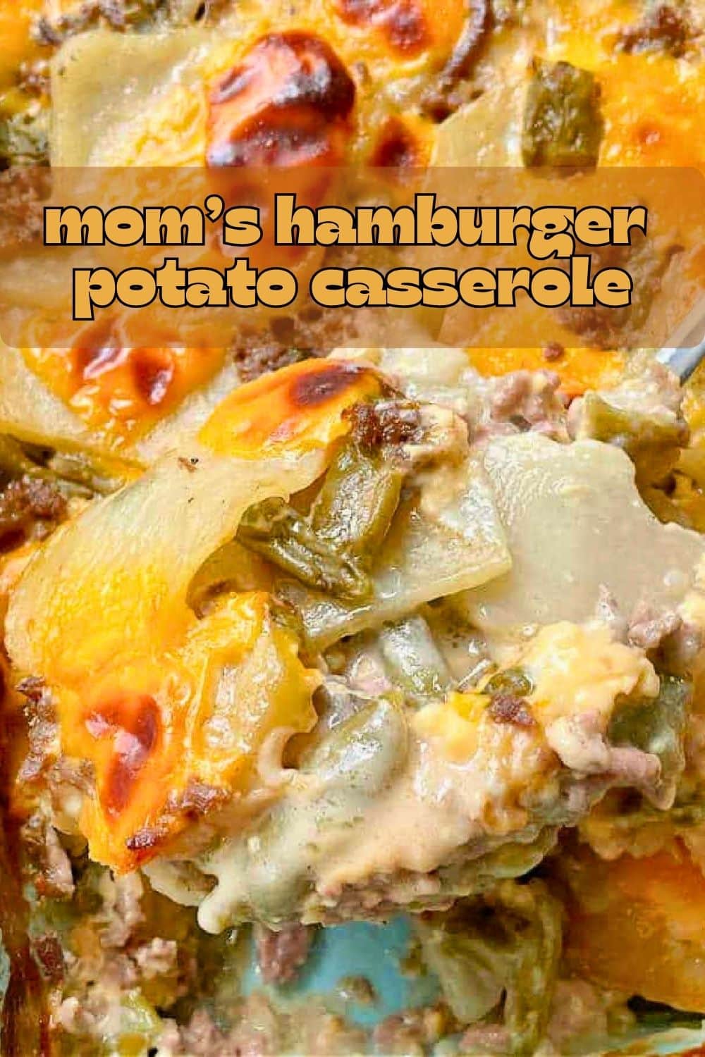 Hamburger Potato Casserole combines potatoes with ground beef and green beans in a velvety cheese sauce. It is pure comfort food. via @foodtasticmom