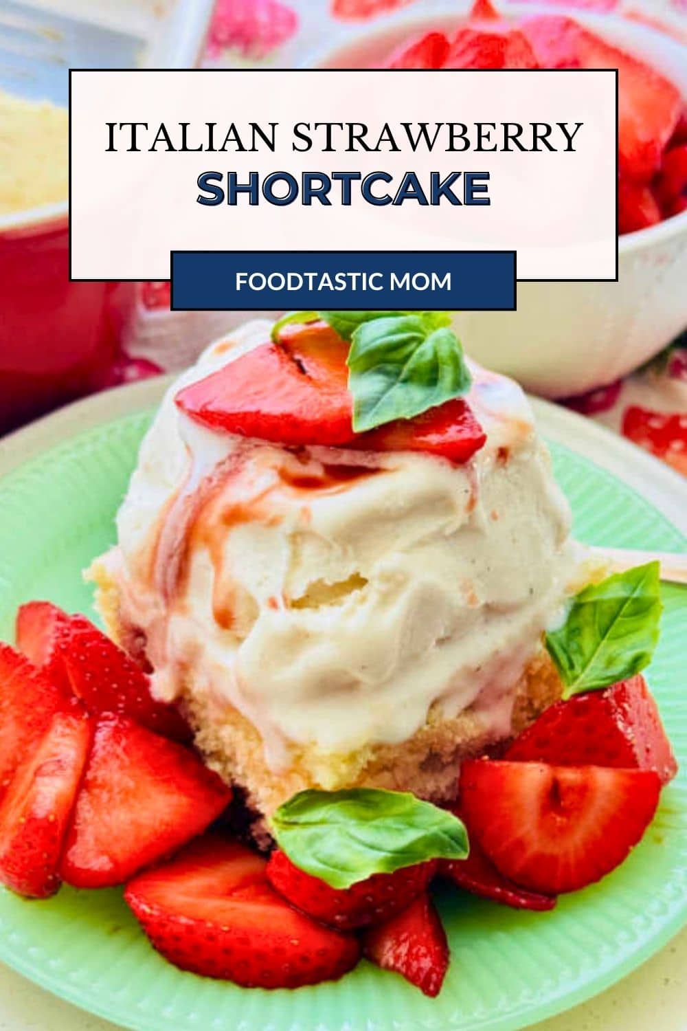 Strawberry balsamic shortcake with fresh basil is so easy to make. Sweet plus some savory Italian flavor equals a spectacular strawberry short cake. via @foodtasticmom
