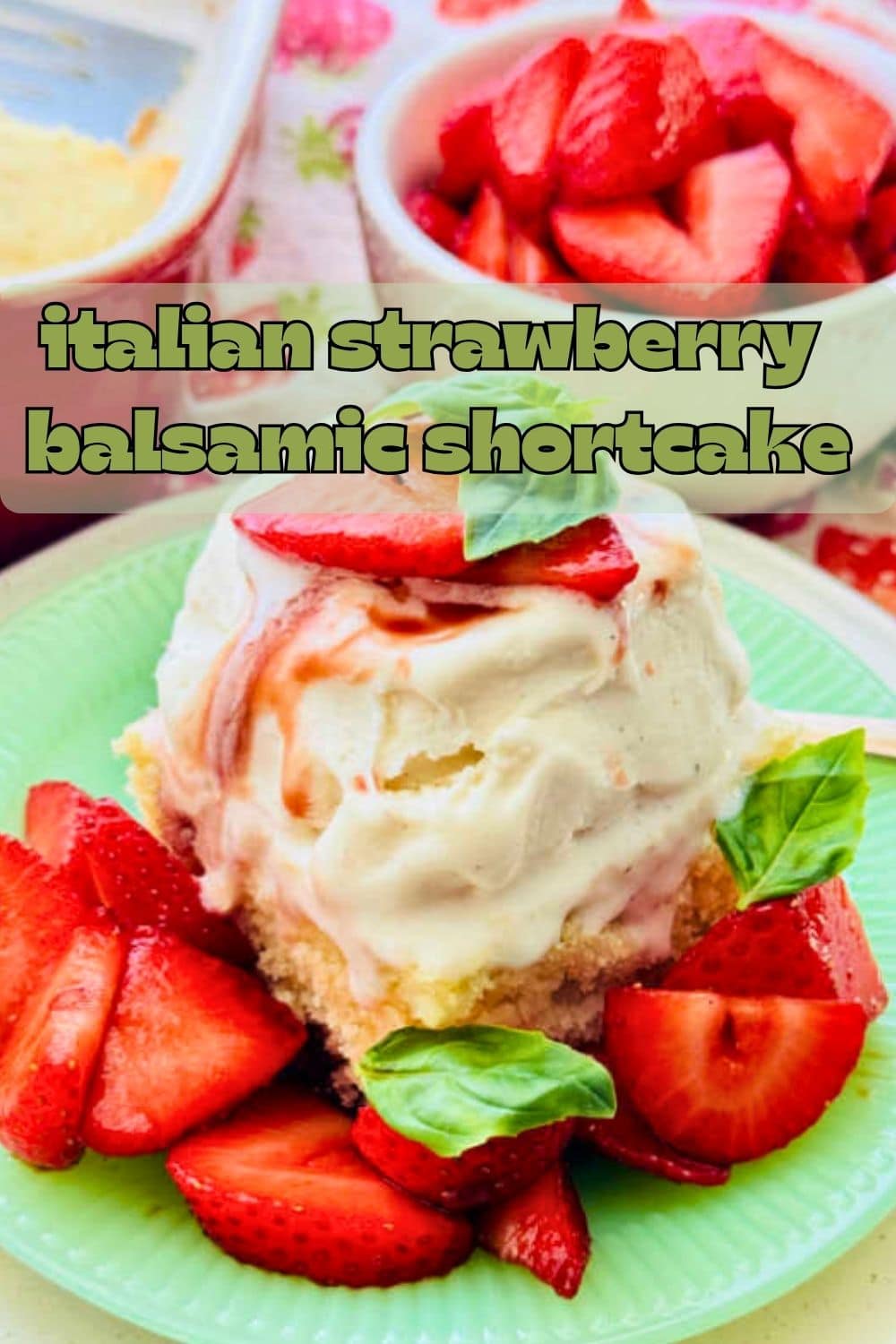 Strawberry balsamic shortcake with fresh basil is so easy to make. Sweet plus some savory Italian flavor equals a spectacular strawberry short cake. via @foodtasticmom
